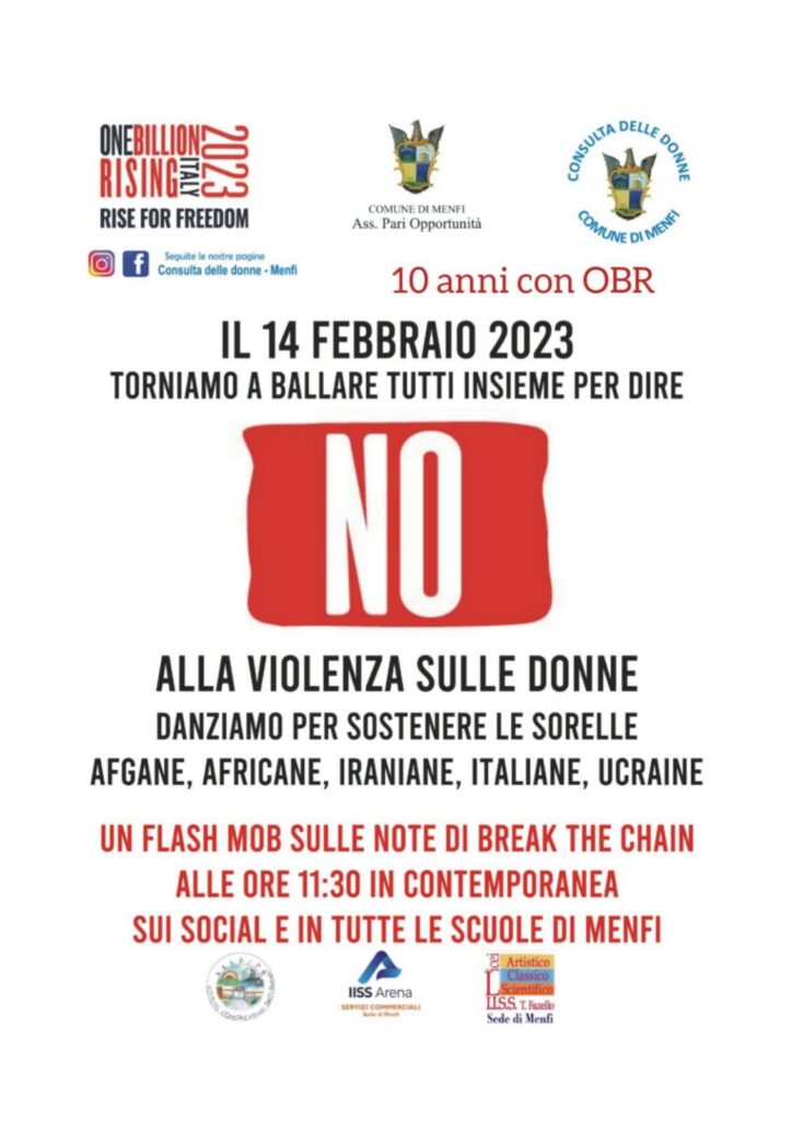 Torniamo a ballare tutti insieme per dire No alla violenza sulle donne Domani 14 febbraio Flash Mob